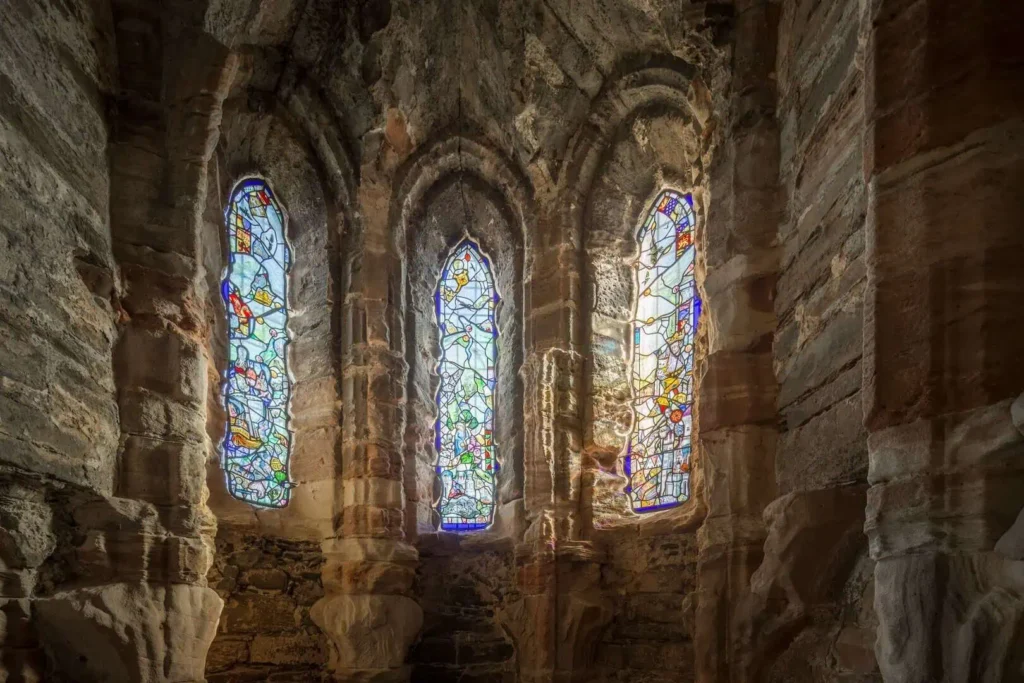 Conwy Valley Getaway | 47655 ncx vh08 1718 0237 web optimised 1920px The contemporary stained glass windows in the chapel at Conwy Castle