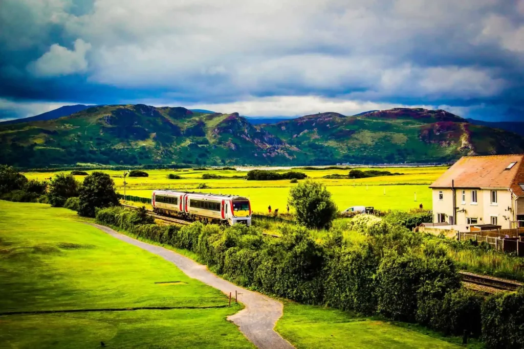 Conwy Valley Getaway | 50693 views over the north wales golf club course llandudno web optimised 1920px View of train travelling through the North Wales countryside