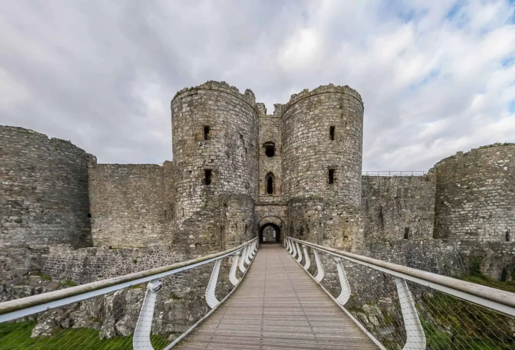 Conwy Valley Getaway | 51216 harlech castle gwynedd web optimised 1920px The modern entrance bridge to Harlech Castle, contrasting with the weathered stone of the formidable medieval gatehouse