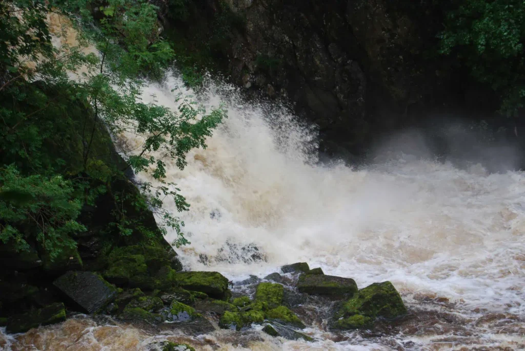 Conwy Valley Getaway | Conwy Falls after heavy rain Conwy Falls after heavy rain